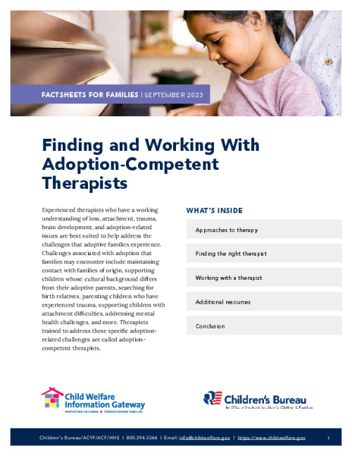 Finding and Working with Adoption-Competent Therapists