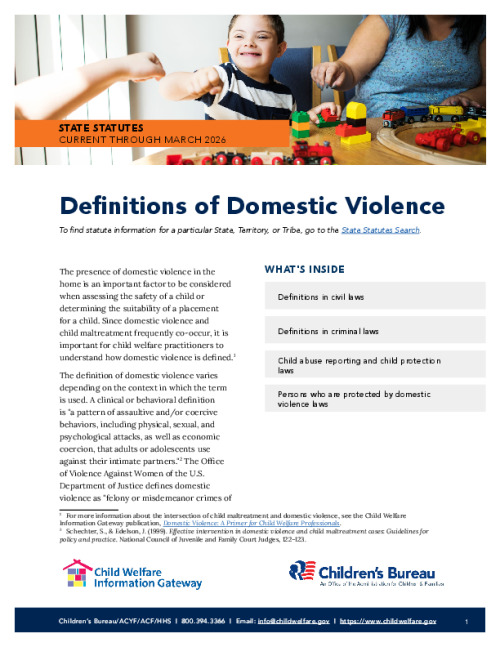 Definitions of Domestic Violence