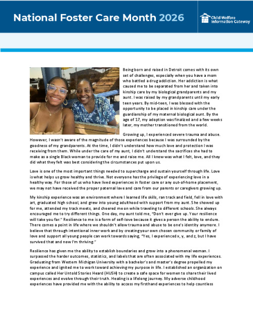 Ashley's Reflections Story National Foster Care Month 2026