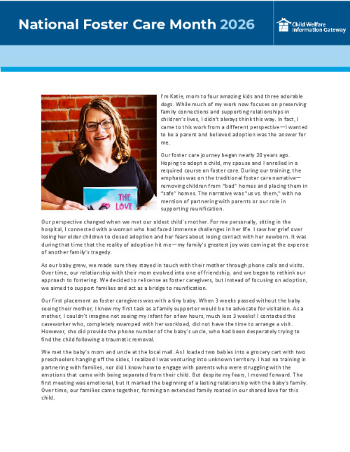 Katie B. Reflections Story National Foster Care Month 2026