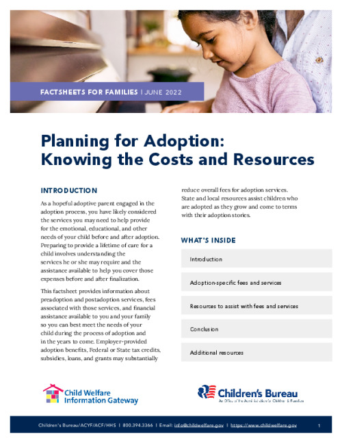 Planning for Adoption: Knowing the Costs and Resources