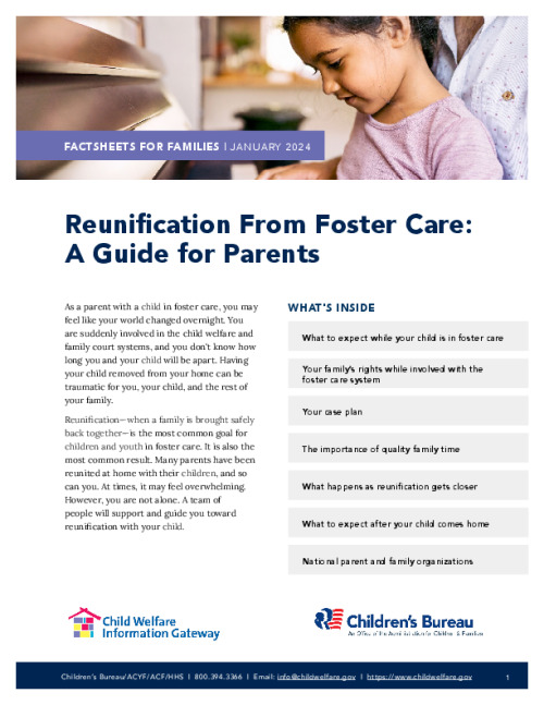 Reunification From Foster Care: A Guide for Parents