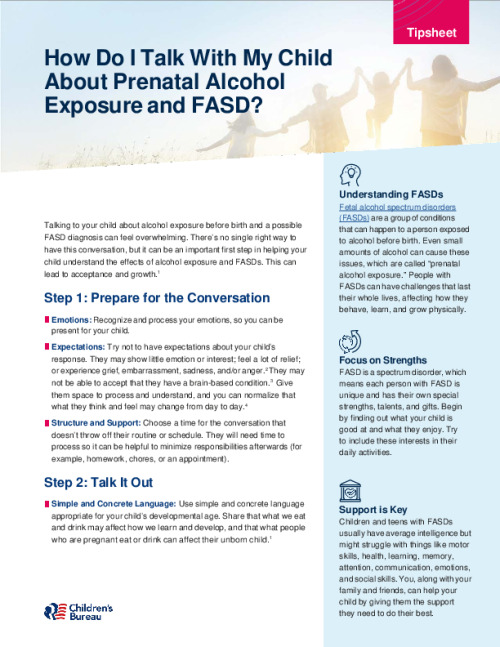 How Do I Talk With My Child About Prenatal Alcohol Exposure and FASD?