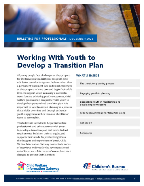 Working With Youth to Develop a Transition Plan 
