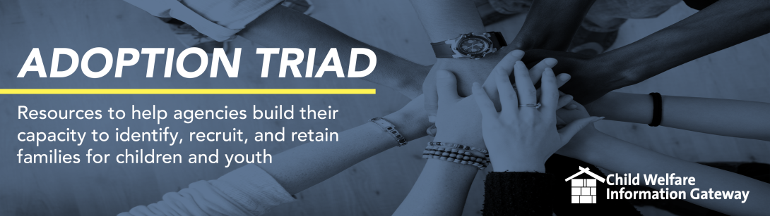 Adoption Triad banner with overlapping hands
